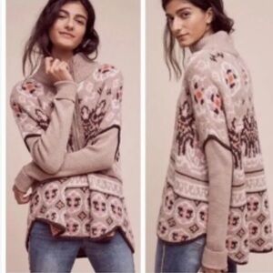 Sleeping on snow zip up sweater anthro